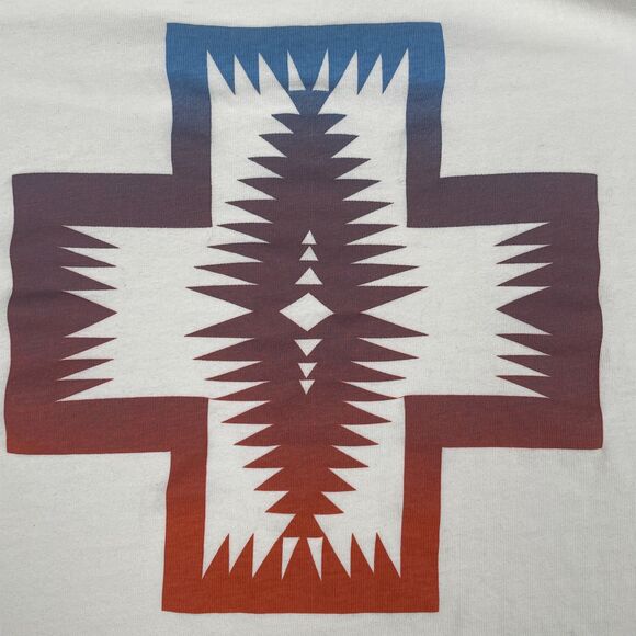 Pendleton Cropped Deschutes Short Sleeve Graphic T Shirt Womens Sz M Casual Boho - Picture 3 of 8